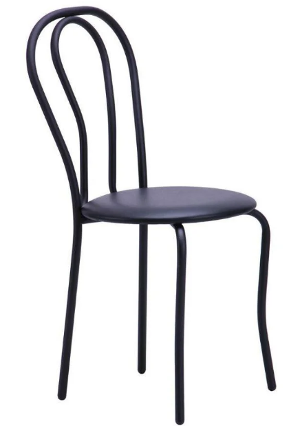 

Стул Тюльпан черный Кожзам черный