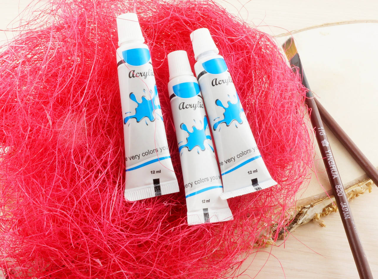 

Акриловая художественная голубая краска Acrylic 12 мл для творчества и рисования, Голубой