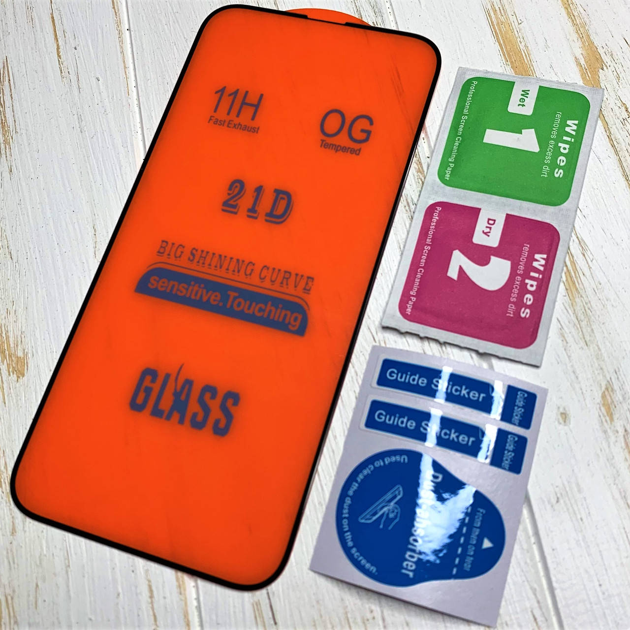 

Защитное стекло для iPhone 13 Pro Max 21D чёрное, Прозрачный