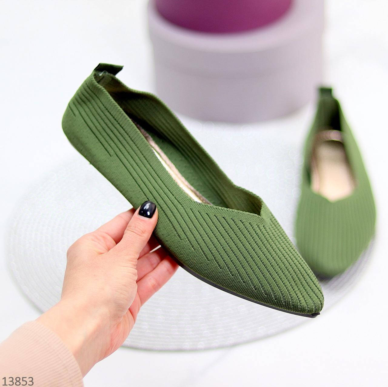 

Балетки женские текстильные зеленые 39