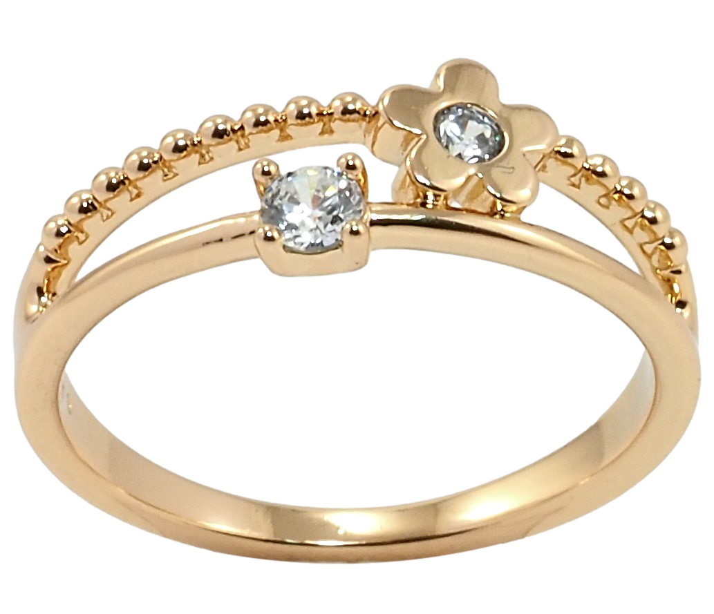 

Кольцо Xuping Позолота 18K "Цветочек с фианитом" р.19,19.5,20,20.5