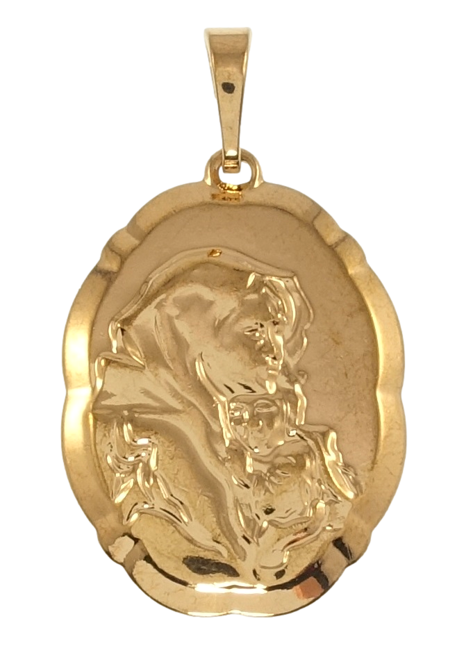 

Кулон Xuping Позолота 18K "Ладанка Дева Мария с младенцем" для цепочки до 5мм