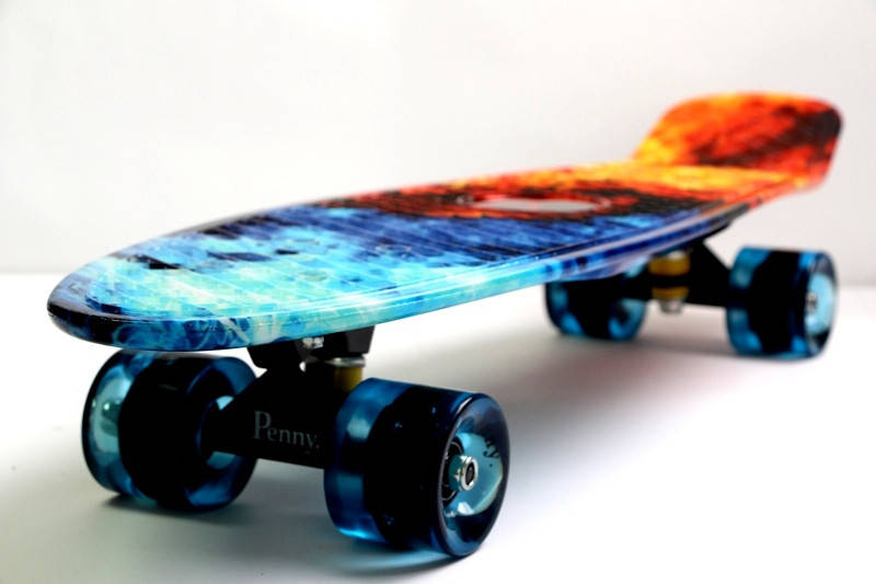 

Пенниборд Nickel, дека 27" "Fire and Ice", Черный