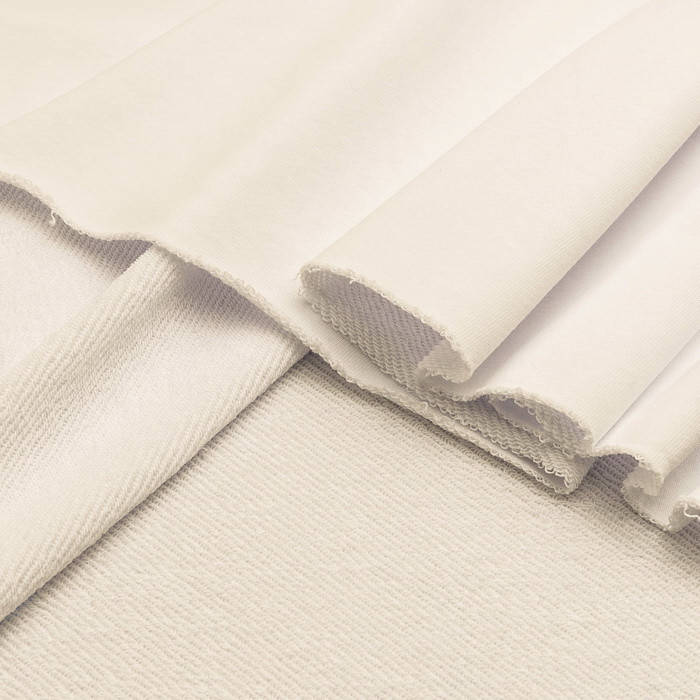 

Футер трёхнитка петля молочного цвета, Молочный