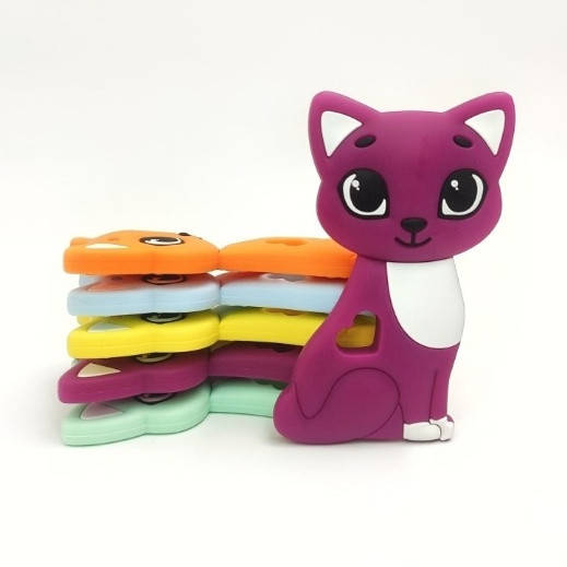 

Кошечка грызунок (прорезыватель) для зубов силиконовый Винный