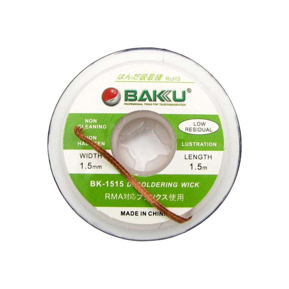 

Очиститель припоя BAKU BK-1515 (зелёная этикетка, 1.5mm x 1.5m)