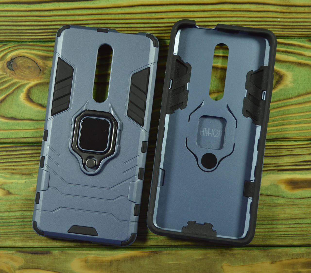 

Противоударный чехол для Xiaomi Mi 9T серо-синий, Темно-серый