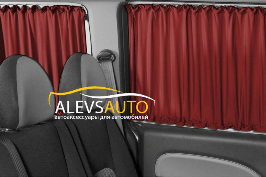 

Шторы Fiat Scudo 2003-2006 бордовые