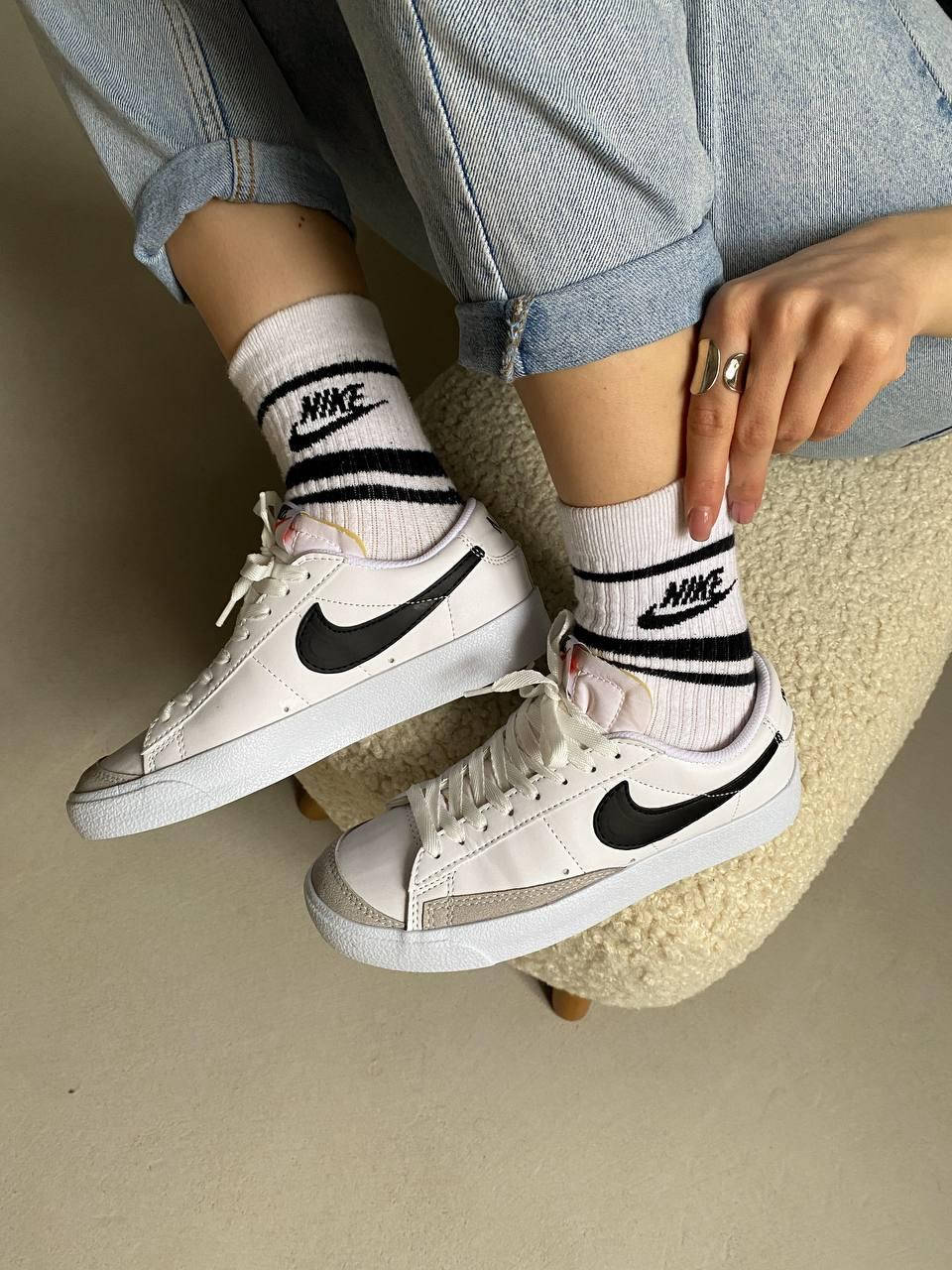 

Женские кроссовки Nike Blazer low 77 vintage white | Найк Блейзер низкие Белые, Белый