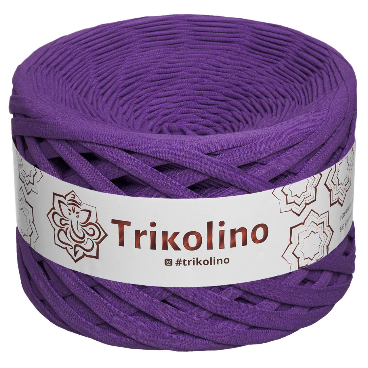 

Трикотажная пряжа Trikolino, ширина нити 7-9 мм., длина мотка 50 м., Сливовый