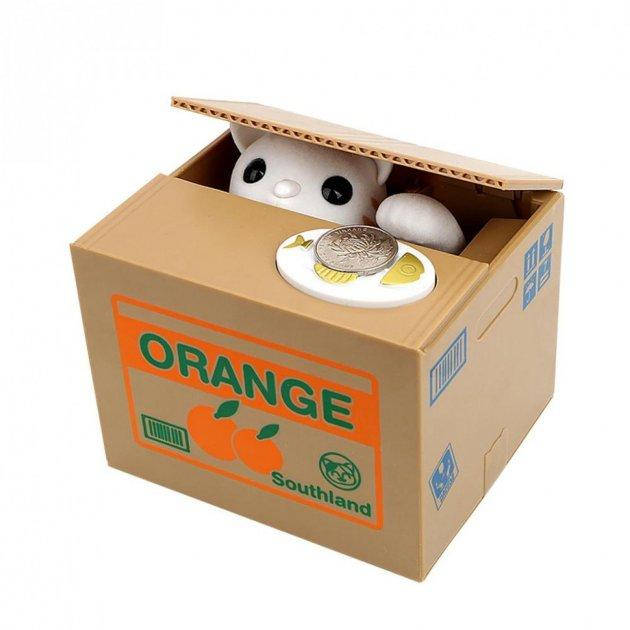 

Детская копилка Mischief Saving Box Кошка воришка, Бежевый