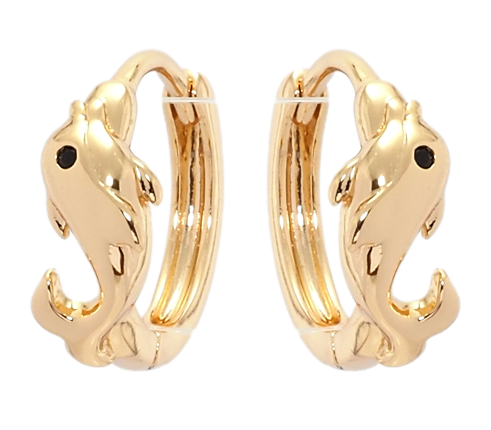 

Серьги Xuping Позолота 18K колечки "Дельфины"