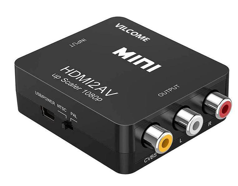 

Конвертер переходник с HDMI на RCA AV (тюльпаны) адаптер HDMI2AV, Черный