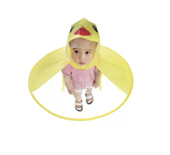 

Яркий детский дождевик, зонтик Rain Hood (желтая утка) L 75см