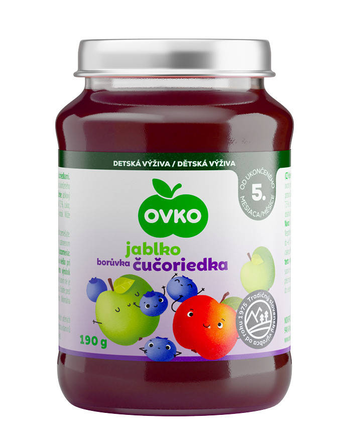 

Пюре Яблуко-чорниця 190гр. т.м. "OVKO"