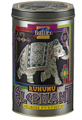 

Черный крупнолистовой чай Battler Слон Рухуну Шри-Ланка 100 грамм в подарочной банке