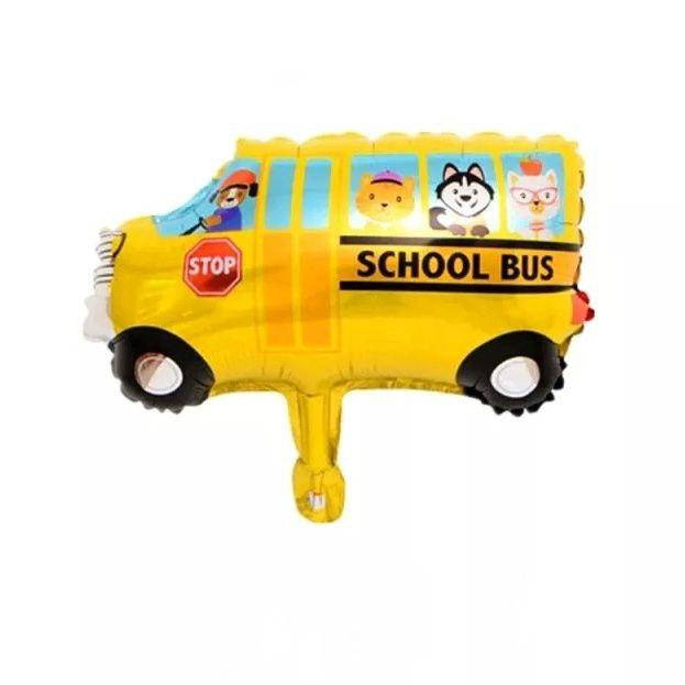 

Фольгированный шар мини фигура Школьный Автобус 34х37см (14"), Желтый