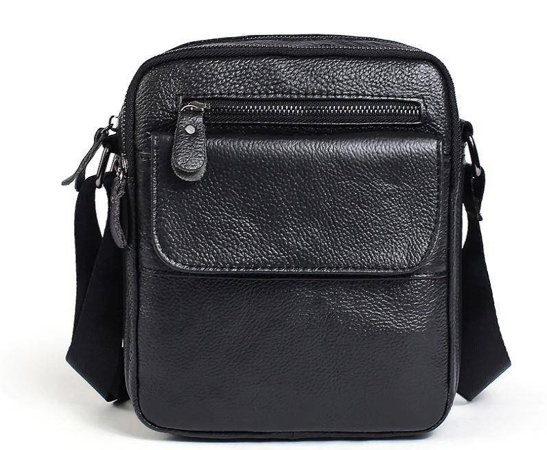 

Сумка мужская зернистая Vintage 14704 Черная, Черный