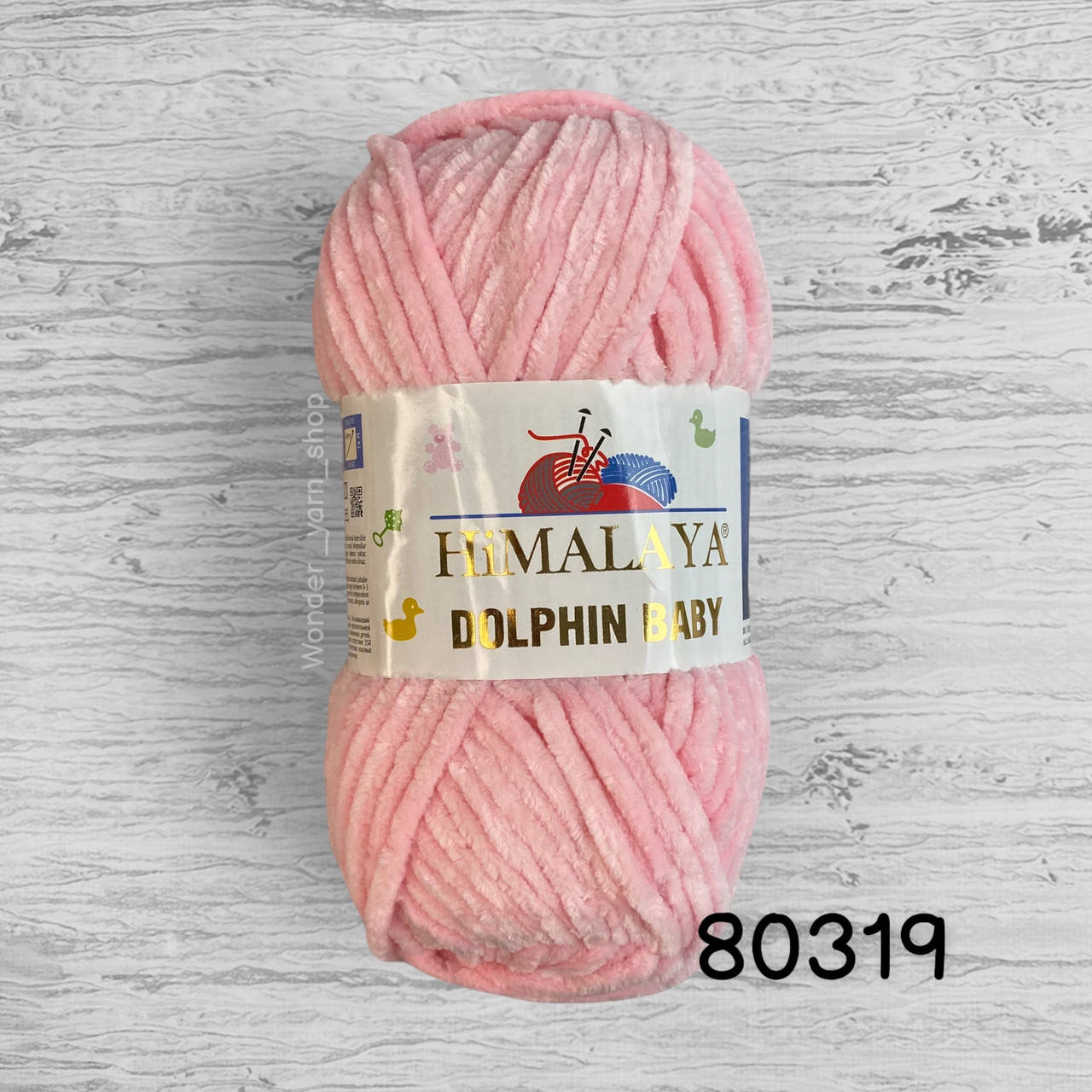 

Плюшевая пряжа Himalaya Dolphin Baby (Гималая Долфин Беби) 80319, светло-розовый