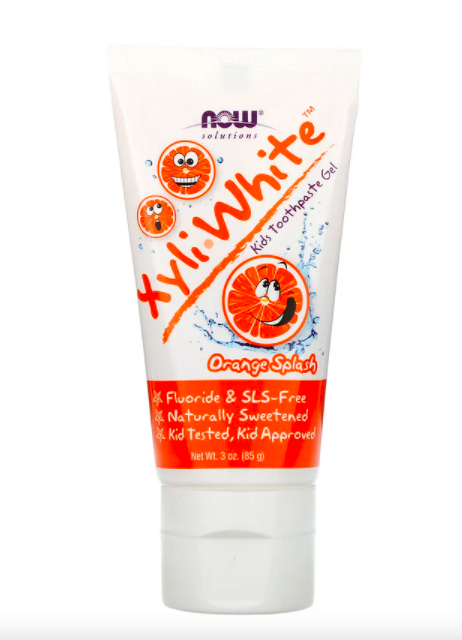 

Зубная паста-гель для детей "Апельсиновый всплеск" Now Foods Xyli White, 85 гр