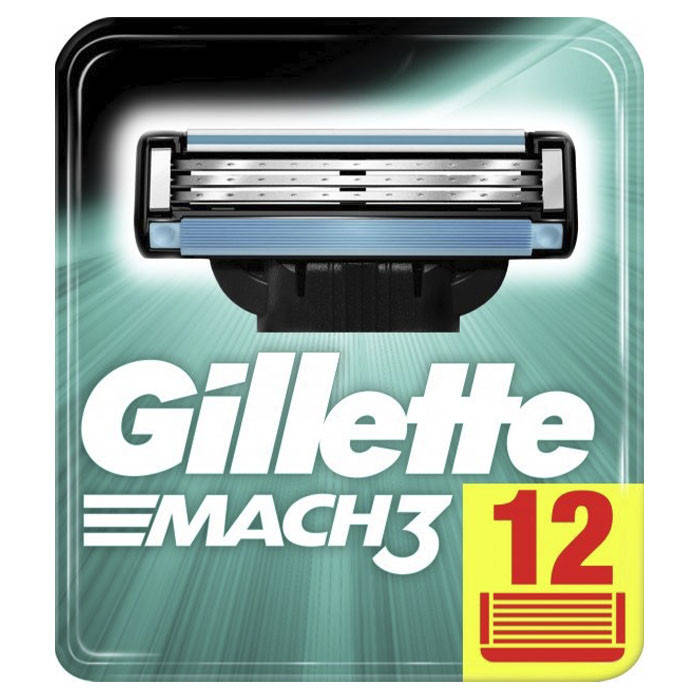 

Сменные кассеты для бритья Gillette Mach 3 12 шт
