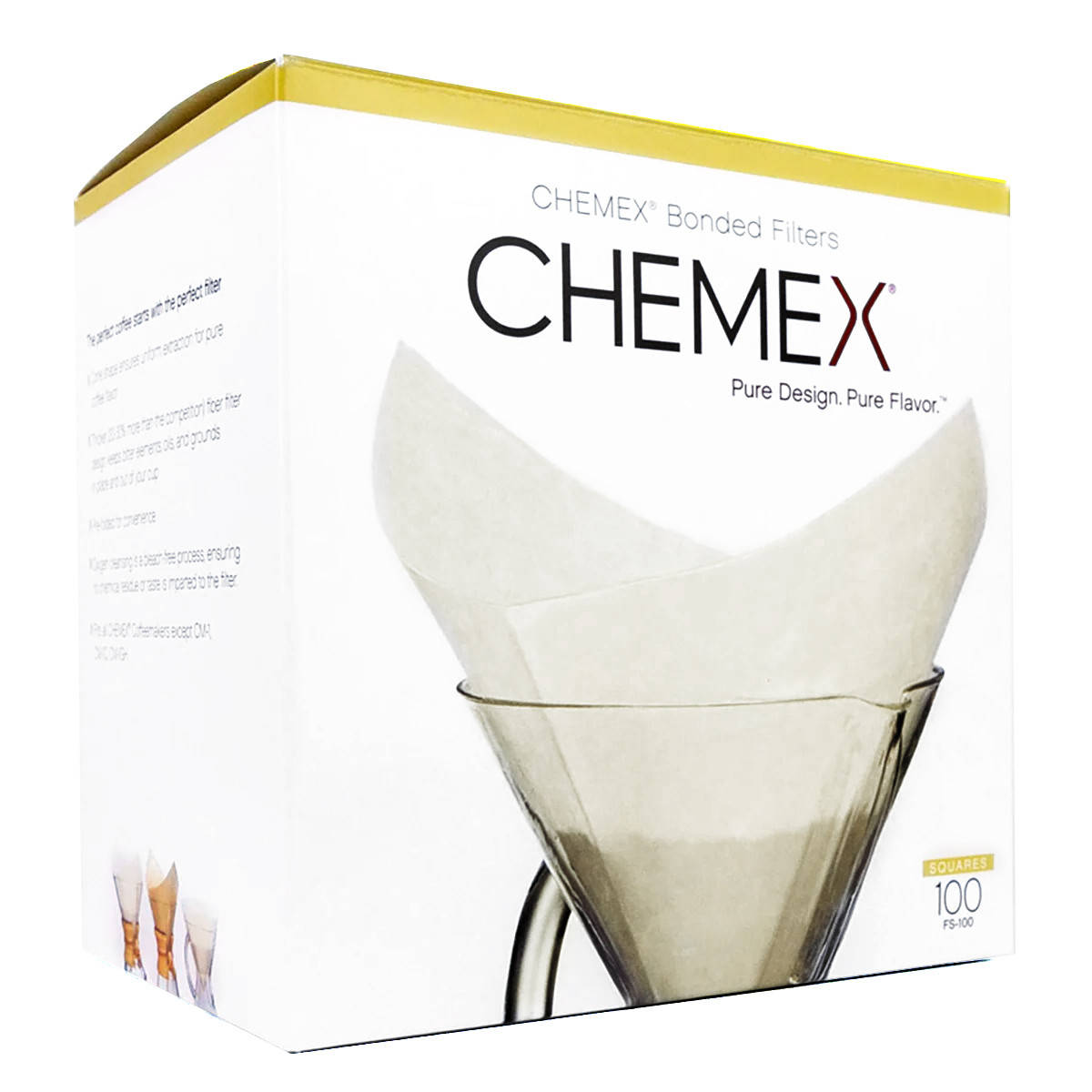 

Фильтры для кемекса CHEMEX для 6/8/10 чашек, (Белые 100 шт.) FS-100, Белый