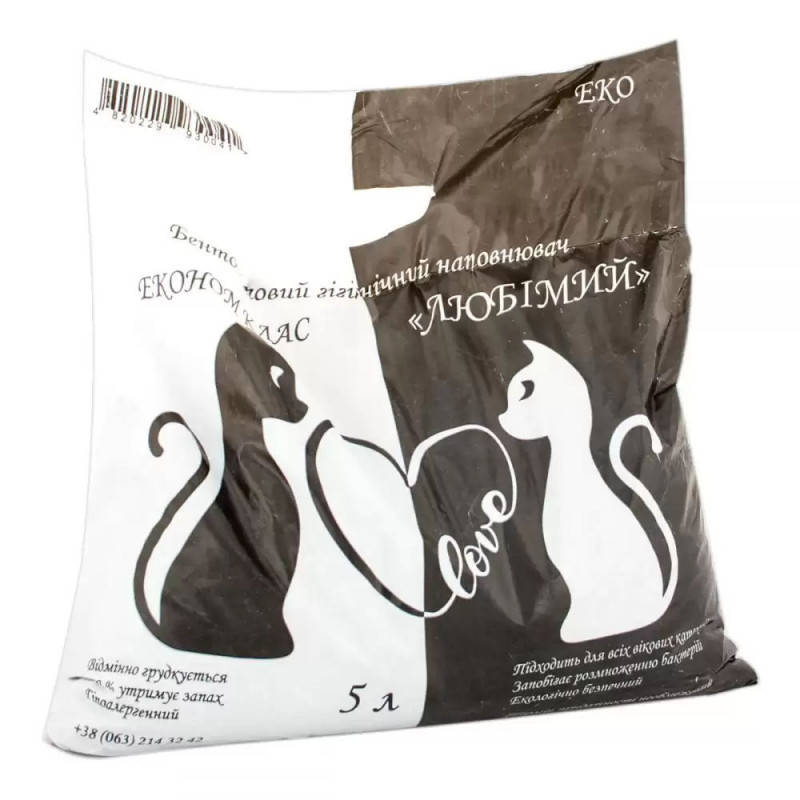 

Наполнитель бентонитовый Любимый 5 л