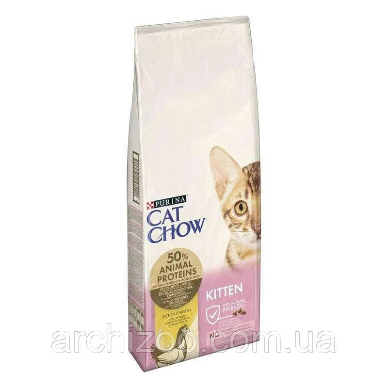 

Cat Chow Kitten 15 кг Кэт Чау для котят с курицей