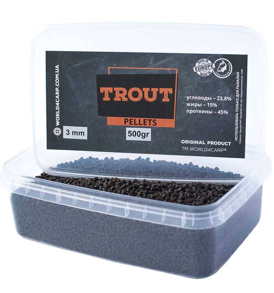 

Пеллетс TROUTE (форель) 3 мм, 500 г