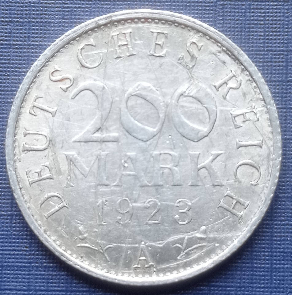 

Монета 200 марок Германия 1923 А