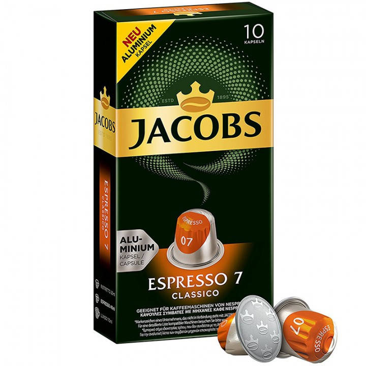 

Кофе в капсулах Jacobs Espresso 7 Classico, 10 капсул Nespresso