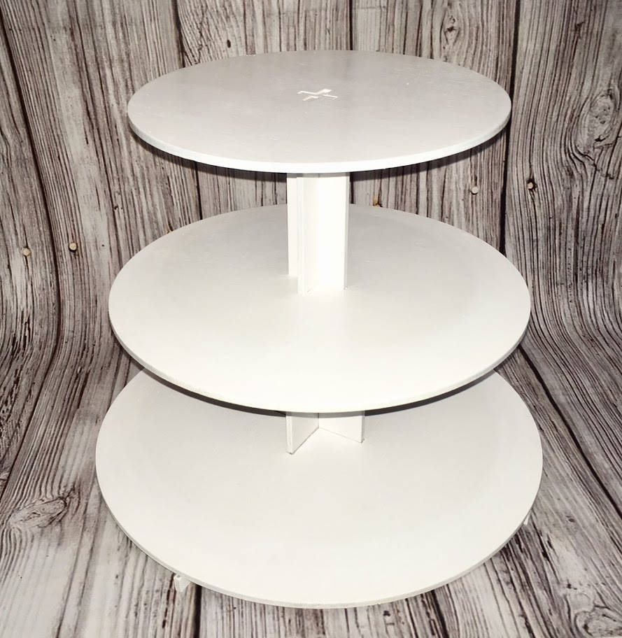 

Подставка для капкейков, кексов Белая 31х30 см (3 яруса)