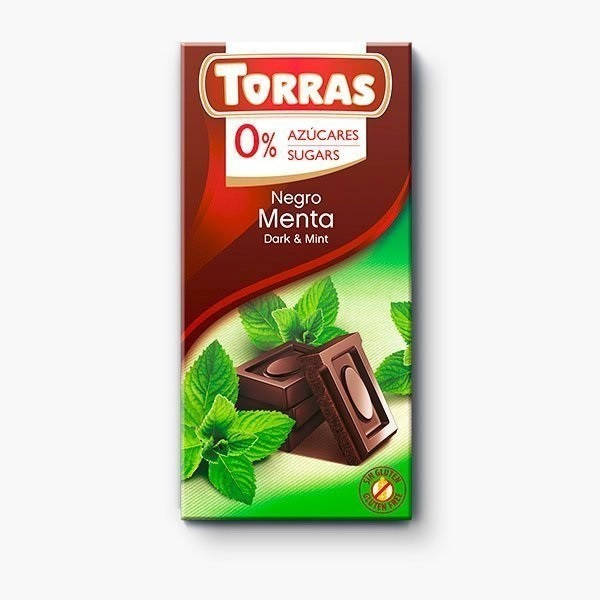 

Шоколад Torras черный с мятой без сахара и глютена 75г