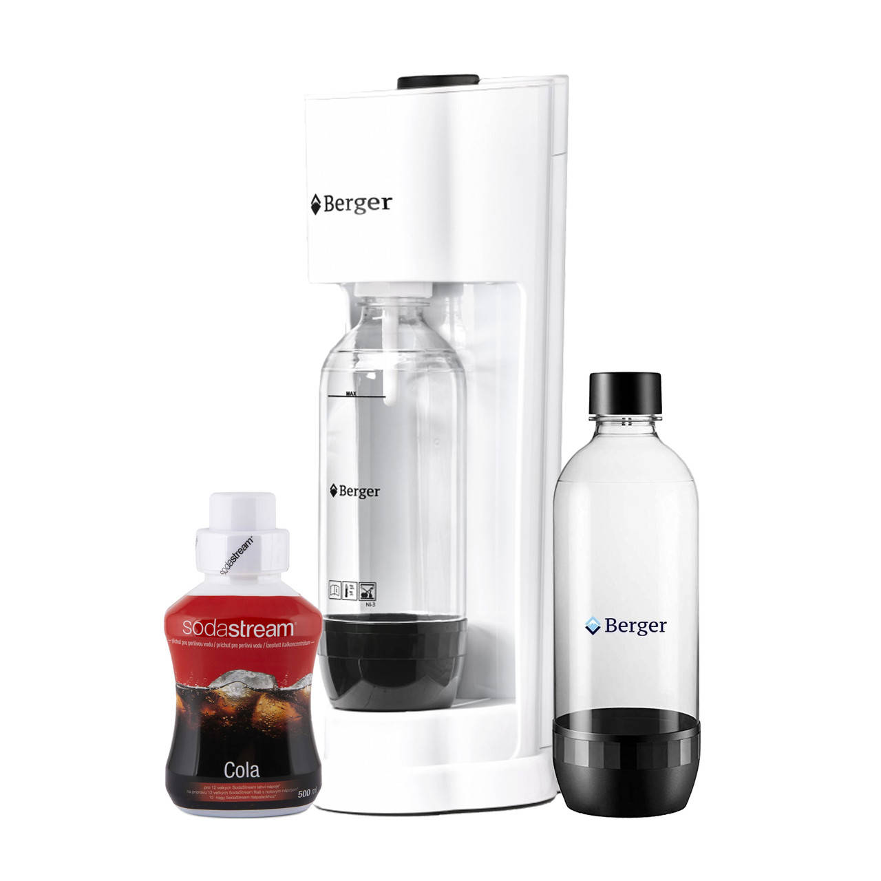 

Набор Сифон Berger SM-102 + Сироп Cola + Бутылка Berger 1L, Белый