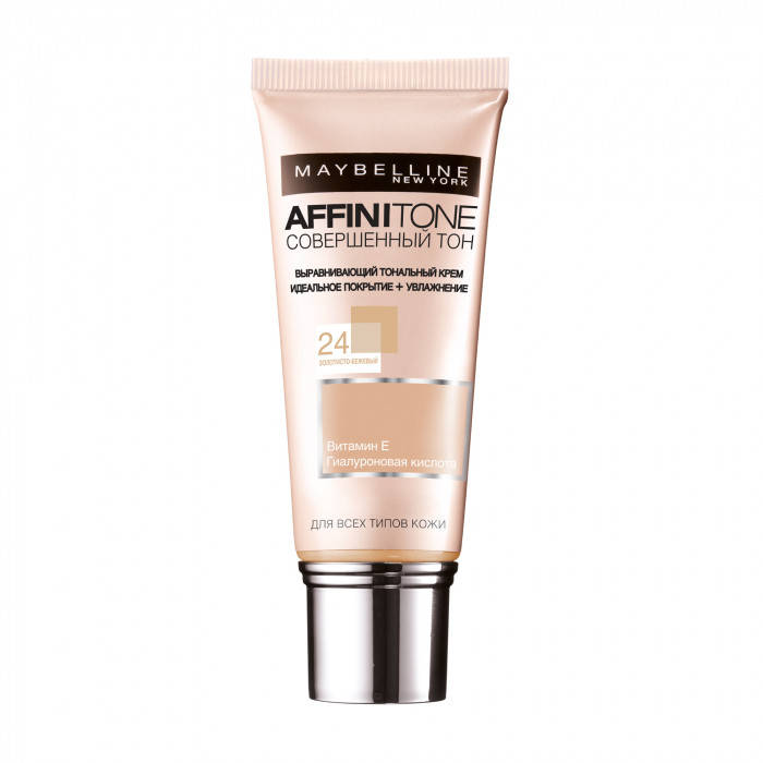 

Тональный крем для лица Maybelline New York Affinitone Совершенный тон, 30 мл 24 Золотисто-бежевый