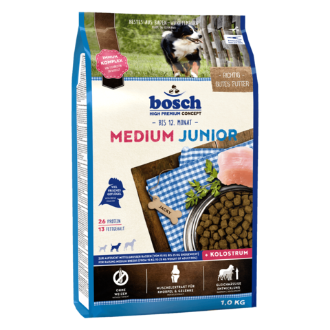 

Bosch Medium Junior 1 кг - для щенков и подростков средних пород
