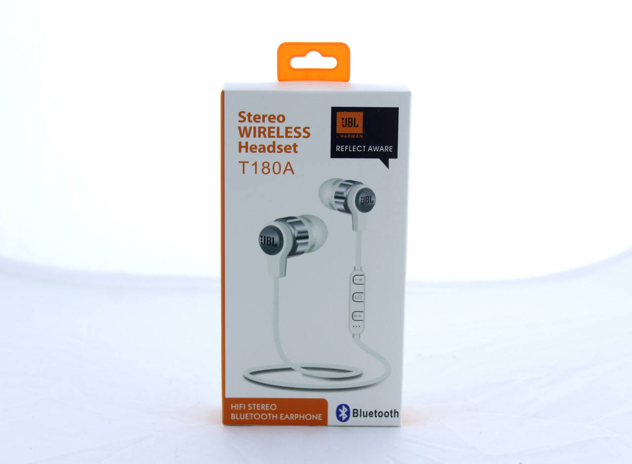 

Наушники беспроводные спортивные с микрофоном Блютуз MDR UBL T180A + BT! Акция, Белый
