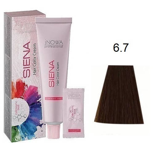 

Крем-краска для волос jNOWA Professional Siena Chromatic Save 6/7 Капучино 90 мл