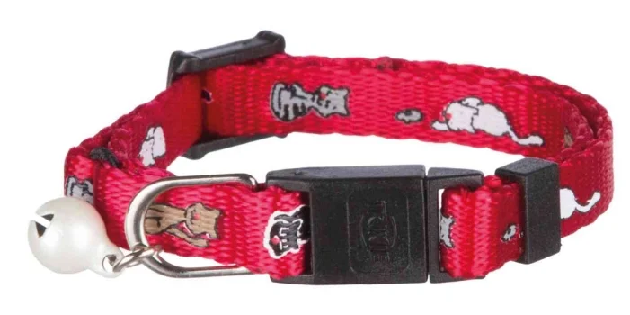 

Trixie Collar Ошейник нейлоновый для котят с рисунком кошки, Разные цвета