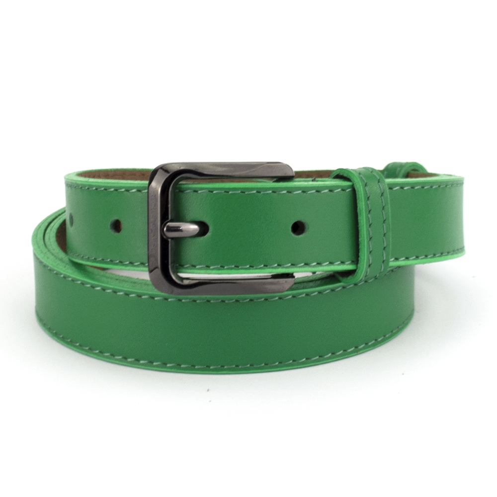 

Ремень женский кожаный зеленый PS-2527 green (125 см), Зелёный