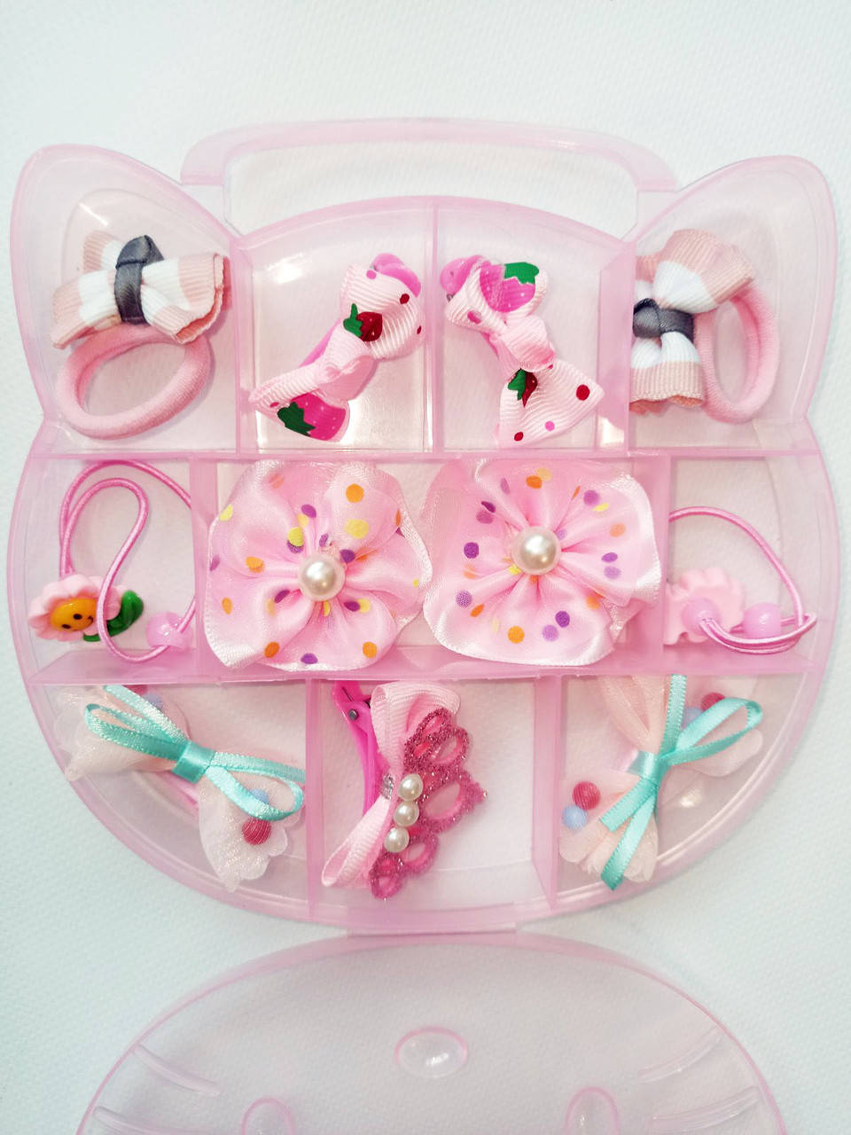 

Набор резинок для волос на подарок детский корона бантики цветочки