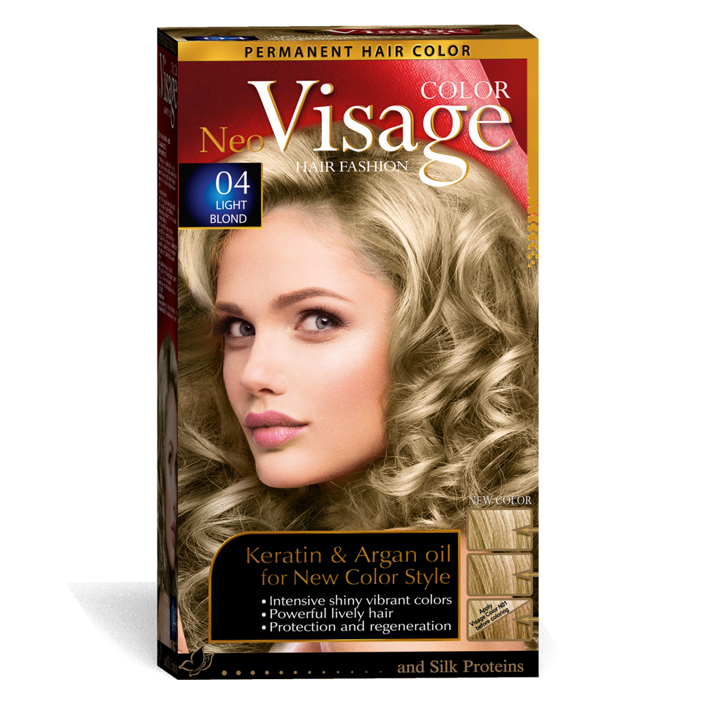 

Стійка фарба для волосся Solido Cosmetics Visage 04 Світло-русий 50/50/20 мл (4518004)