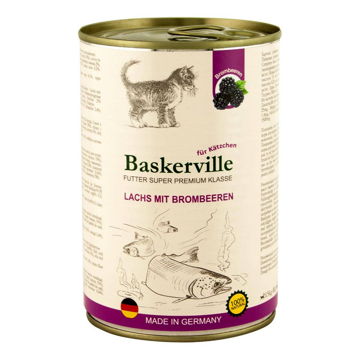 

Консервы Baskerville Лосось с ежевикой для котят (400 г)