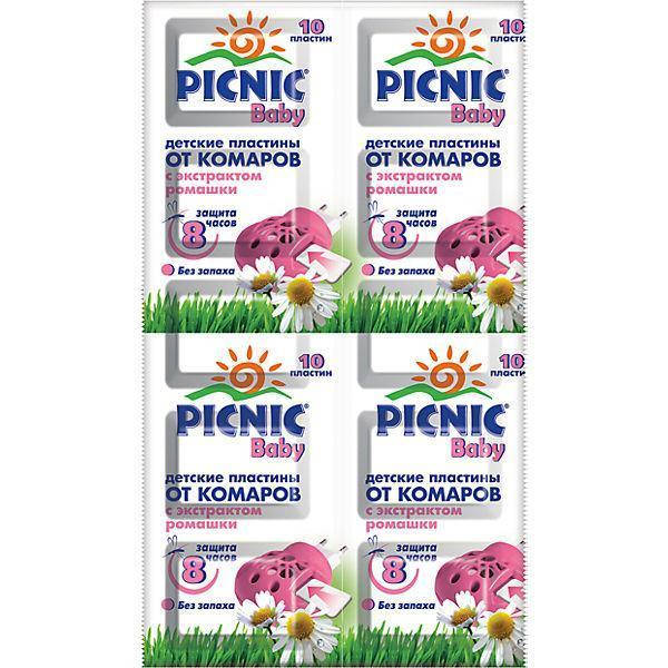 

Пластины "Picnic Baby" защита от комаров 10 шт. код 763