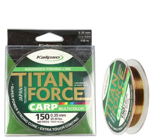 

Леска Kalipso Titan Force Carp MC 150м 0.30, Разные цвета