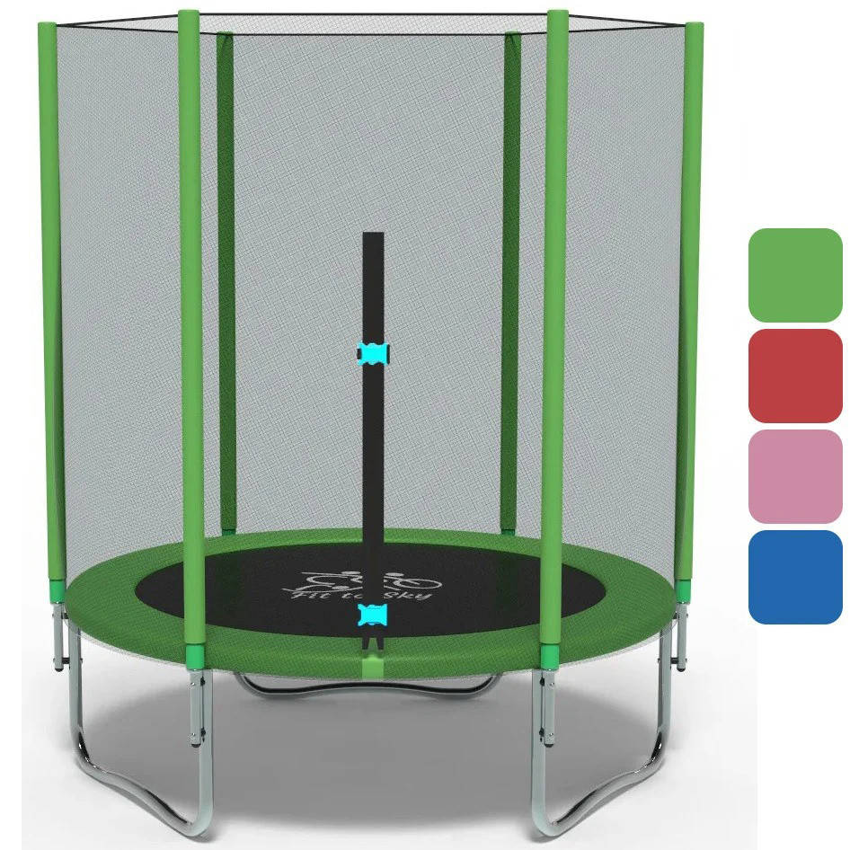

Батут FitToSky 140 см с защитной сеткой уличный домашний для детей Зеленый