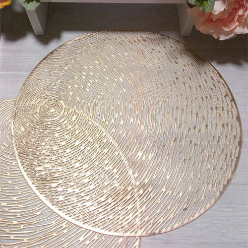 

Сервировочный коврик под тарелку круглый Ø 38 см "золотой", Золотистый