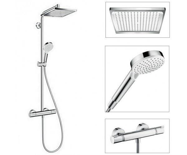 

Душова система HANSGROHE Crometta E Showerpipe 240 1jet, 27271000, Хром