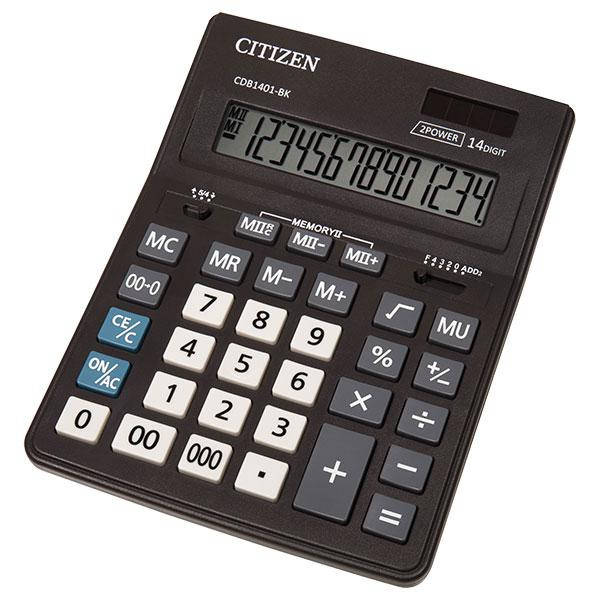 

Калькулятор Citizen CDB1401-BK настольный, 14р., Черный