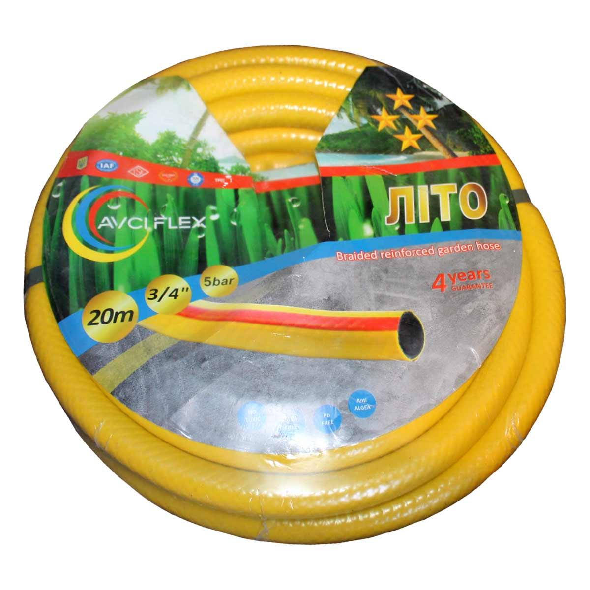 

Шланг для полива 3-х слойный 1/2 (30м) армированный Лето AVCIFLEX, Желтый